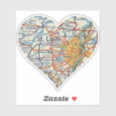  St. Louis Kaart Sticker (Vel)
