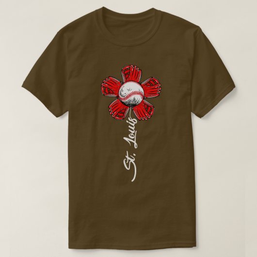 St Louis Kleurrijke Bloemensouvenir T-shirt I Love (Design voorkant)