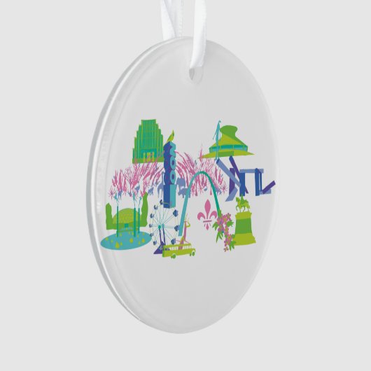 St. Louis Landmark Acrylic Circle Ornament (voorkant)