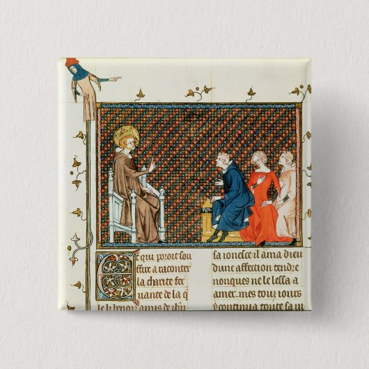 St. Louis leert zijn kinderen Vierkante Button 5,1 Cm (Voorkant)