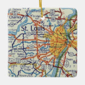 St. Louis Map Keramisch Ornament (Voorkant)
