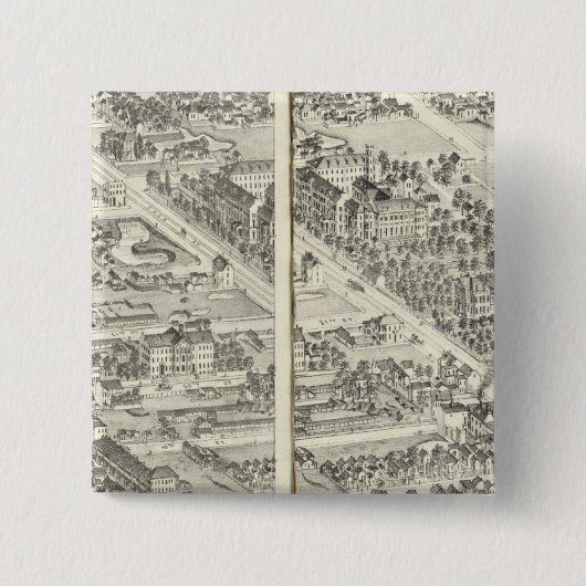 St. Louis, Missouri 14 Vierkante Button 5,1 Cm (Voorkant)