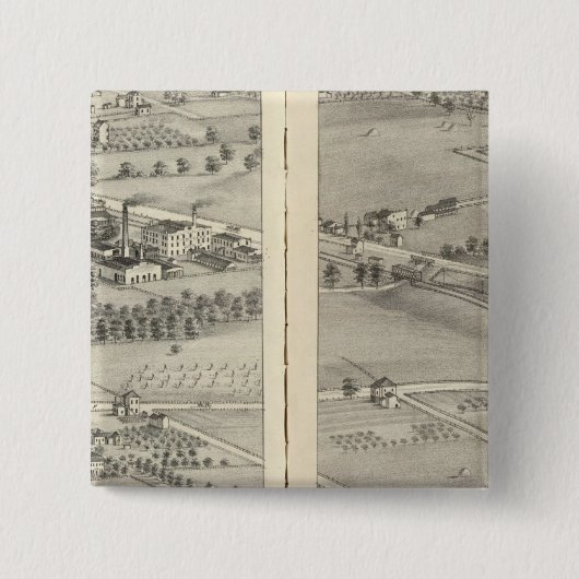 St. Louis, Missouri 2 Vierkante Button 5,1 Cm (Voorkant)