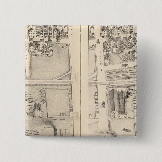 St. Louis, Missouri 7 Vierkante Button 5,1 Cm (Voorkant)