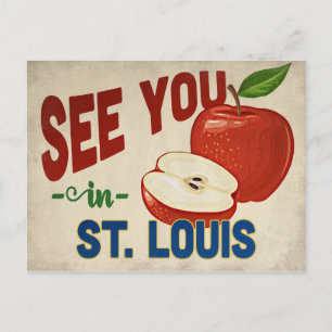 St. Louis Missouri Apple - Vintage Travel Briefkaart