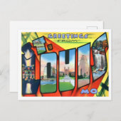 St. Louis, Missouri  Big Letters Briefkaart (Voorkant / Achterkant)