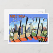 St. Louis, Missouri  Big Letters Briefkaart (Voorkant / Achterkant)