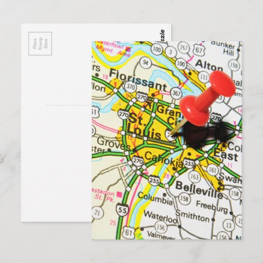 St. Louis, Missouri Briefkaart (Voorkant / Achterkant)