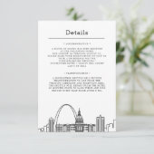 St. Louis, Missouri bruiloft | Gegevens van bezoek Kaart (Staand voorkant)