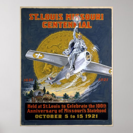 St. Louis Missouri Centennial 1921 Poster (Voorkant)