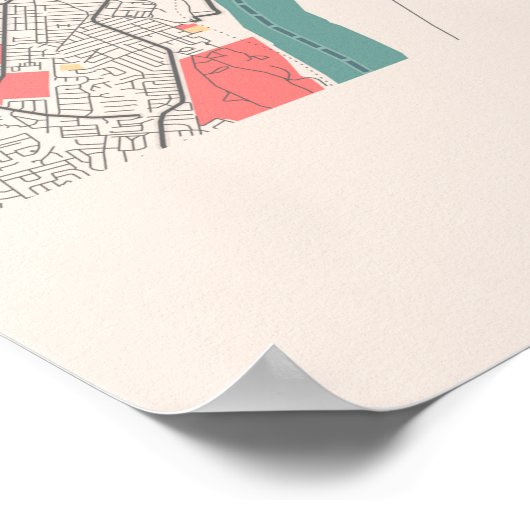 St. Louis - Missouri Chalk City Map Poster (Hoek)