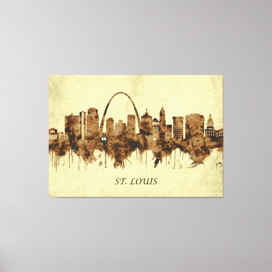 St. Louis Missouri Cityscape Canvas Afdruk (Voorkant)