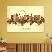 St. Louis Missouri Cityscape Canvas Afdruk (Insitu (Woonkamer))