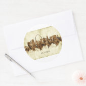 St. Louis Missouri Cityscape Ronde Sticker (Envelop)