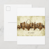 St. Louis Missouri Cityscape Uitnodiging Briefkaart (Voorkant / Achterkant)