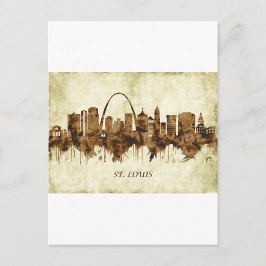 St. Louis Missouri Cityscape Uitnodiging Briefkaart (Voorkant)