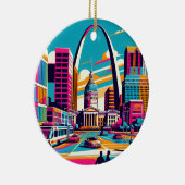 St Louis, Missouri | De gateway-boog Keramisch Ornament (Rechts)