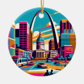 St Louis, Missouri | De gateway-boog Keramisch Ornament (Voorkant)