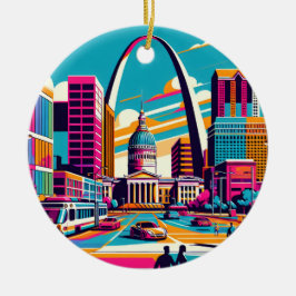 St Louis, Missouri | De gateway-boog Keramisch Ornament