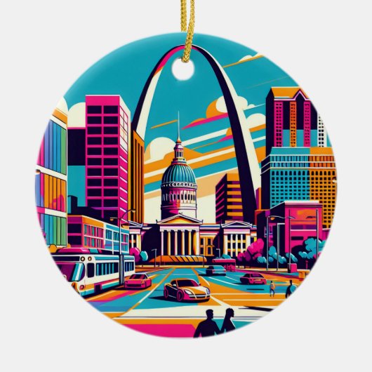 St Louis, Missouri | De gateway-boog Keramisch Ornament (Voorkant)