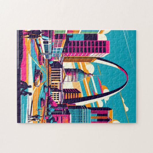 St Louis, Missouri | De gateway-boog Legpuzzel (Horizontaal)