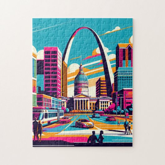 St Louis, Missouri | De gateway-boog Legpuzzel (Verticaal)