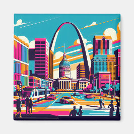 St Louis, Missouri | De gateway-boog Magneet
