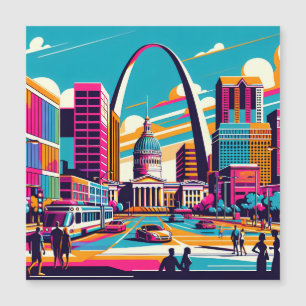 St Louis, Missouri   De gateway-boog Magnetische Uitnodiging