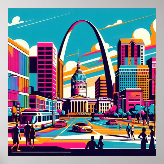 St Louis, Missouri | De gateway-boog Poster (Voorkant)