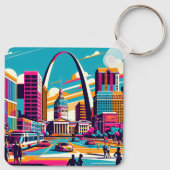 St Louis, Missouri | De gateway-boog Sleutelhanger (Achterkant)