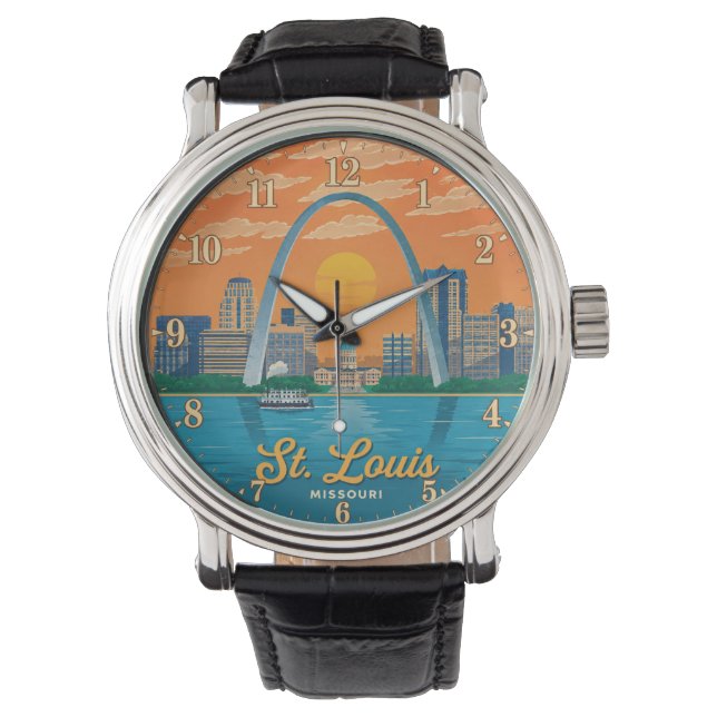 St. Louis Missouri Gateway Arch Horloge (Voorkant)