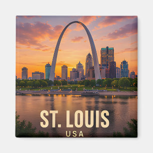 St Louis Missouri Gateway Arch Reis Cadeau Magneet