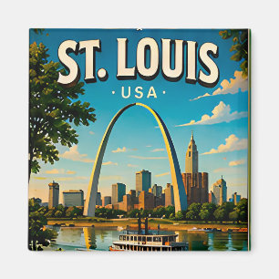 St. Louis Missouri Gateway Arch Souvenir Magneet