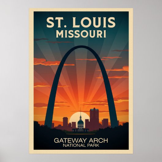 St. Louis Missouri Gateway Arch V01 Poster (Voorkant)