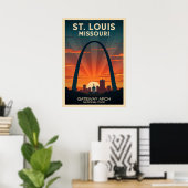 St. Louis Missouri Gateway Arch V01 Poster (Thuiskantoor)