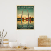 St. Louis Missouri Gateway Arch V02 Poster (Keuken)