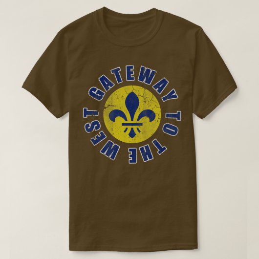 St. Louis Missouri Gateway to West  Fade T-shirt (Design voorkant)