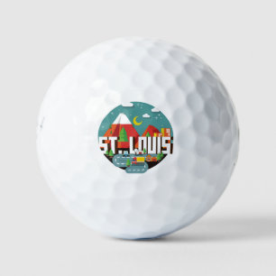 St. Louis, Missouri Geometric Design Golfballen