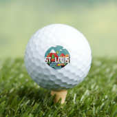 St. Louis, Missouri Geometric Design Golfballen (Insitu Shirt)