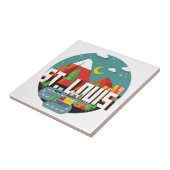 St. Louis, Missouri Geometric Design Tegeltje (Zijkant)