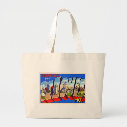 St. Louis Missouri  groot Briefkaart Grote Tote Bag (Voorkant)