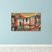 St. Louis, Missouri - Grote letterscènes 3 Canvas Afdruk (Insitu (Houten vloer))