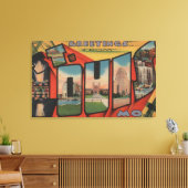 St. Louis, Missouri - Grote letterscènes 3 Canvas Afdruk (Insitu (Woonkamer))