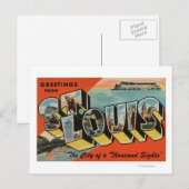 St. Louis, Missouri - Grote letterscènes Briefkaart (Voorkant / Achterkant)