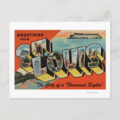 St. Louis, Missouri - Grote letterscènes Briefkaart (Voorkant)