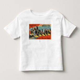 St. Louis, Missouri - Grote letterscènes Kinder Shirts