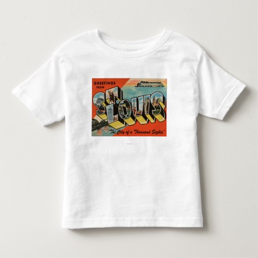 St. Louis, Missouri - Grote letterscènes Kinder Shirts (Voorkant)
