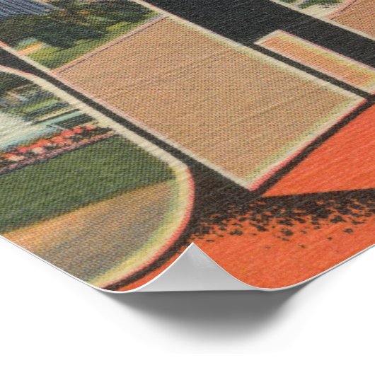 St. Louis, Missouri - Grote letterscènes Poster (Hoek)