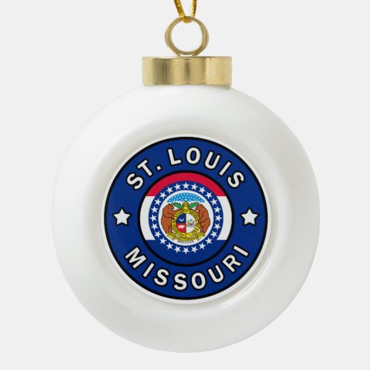 St. Louis Missouri Keramische Bal Ornament (Voorkant)