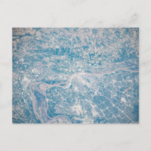 St. Louis, Missouri langs de Mississippi. Briefkaart